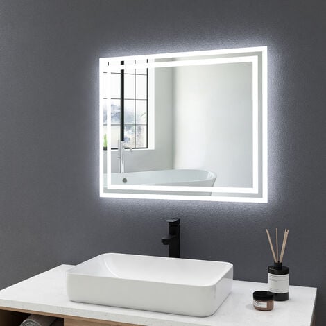 Miroir lumineux PRESTIGE 100 cm - éclairage LED - antibuée
