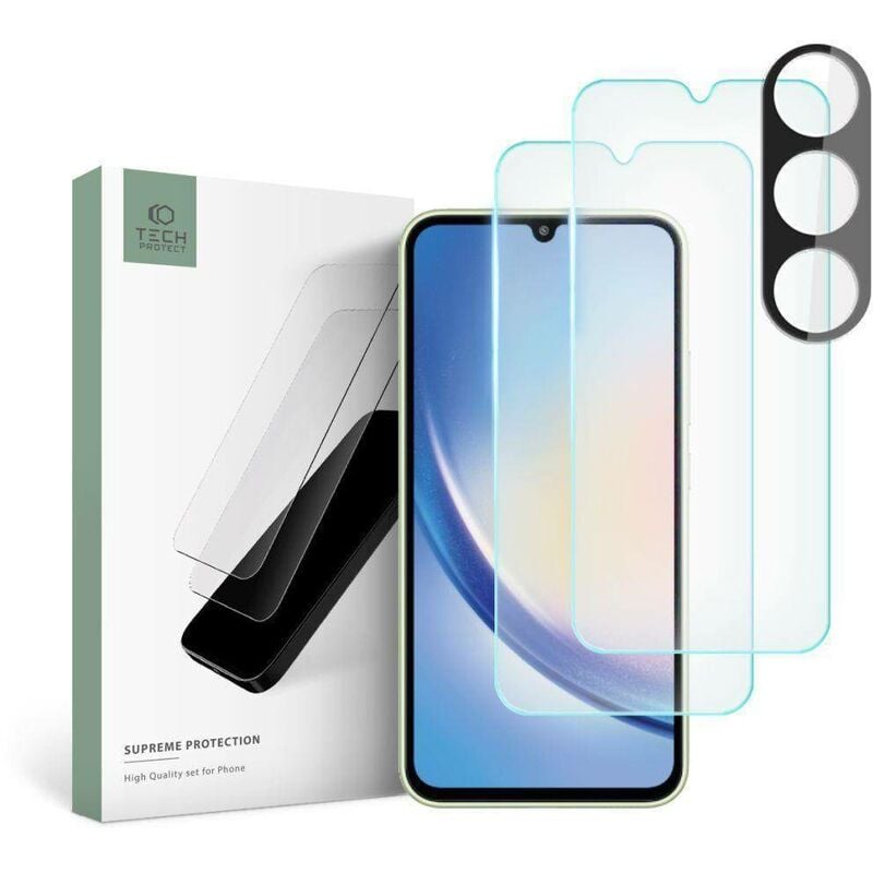 4in1 Displayschutz Set Schutzglas Kameraschutz kompatibel mit Samsung Galaxy  A34 5G