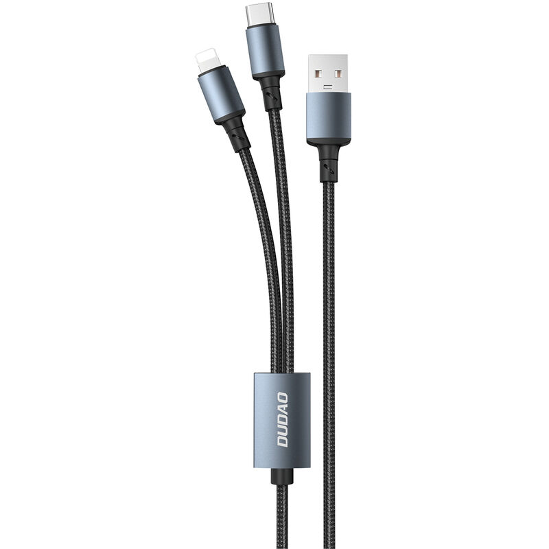 XO KFZ-Adapter 2x USB mit LED mit Lightning Kabel, schwarz