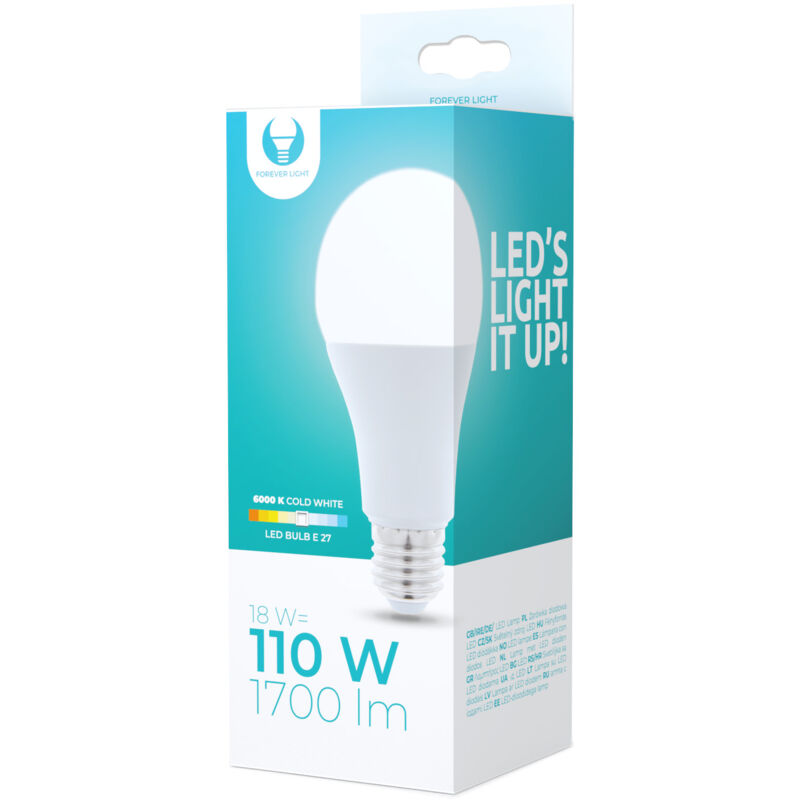 1x LED-Lampe E27 Warmweiß Energiesparlampe 18W A65 ersetzt Leuchtmittel 110W 3000K 230V Birne 1680 Glühbirne Lampe Lumen