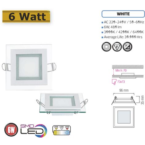 Modoao 5er Pack LED Panel Light – 9 W, Ultradünn 12 Mm, 150x150 Mm, Warm-/Kaltweiß, Inkl. Treiber