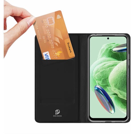 Skin Pro Hülle kompatibel mit Xiaomi Redmi 12c Cover Flip Card Wallet Stand  schwarz