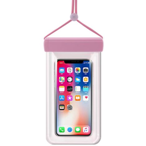 Wasserdichte Handyhülle 115 mm x 220 mm, Tasche für den Pool, Strand Pink (1/5)