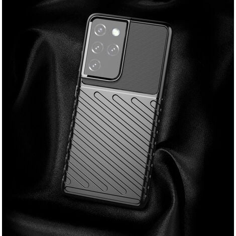 Gepanzerte Thunder Bumper Handy Hülle kompatibel mit Samsung Galaxy S24  Ultra schwarz