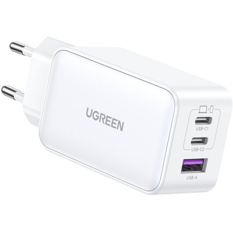 Ugreen CD244 65W USB-A / 2x USB-C GaN-Schnellladegerät - Weiß (1/5)