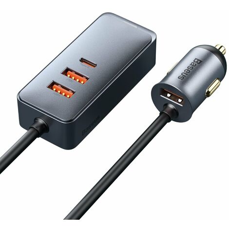 Autoladegerät 3x USB / USB Type C 120W PPS Quick Charge Power Delivery grau (1/5)