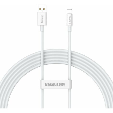 Baseus Superior Series Schnellladekabel USB-A - USB-C 100W 480Mbps 2m weiß (1/5)