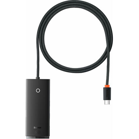 Baseus Lite Series HUB Adapter USB Typ C - 4x USB 3.0 1m schwarz (WKQX030401) (1/5)