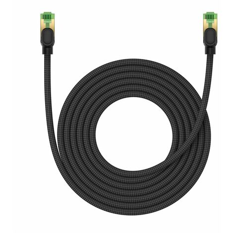 Baseus schnelles Netzwerkkabel RJ-45 Cat.8 40 Gbit/s 5 m geflochten – schwarz (1/5)