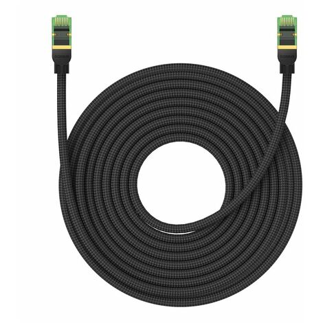 Baseus schnelles RJ45-Kat.-Netzwerkkabel. 8 40 Gbit/s 15 m geflochten schwarz (1/5)