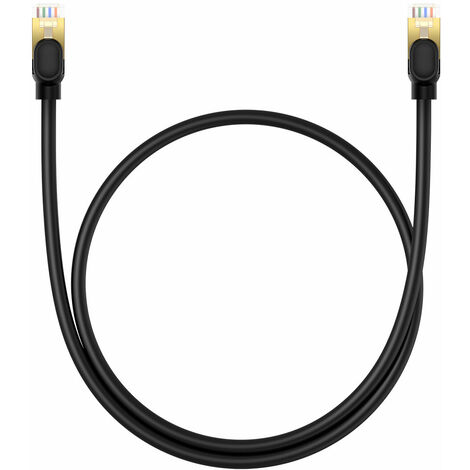 Baseus schnelles rundes RJ45 40 Gbit/s Cat-Netzwerkkabel. 8 0,5m schwarz (1/5)