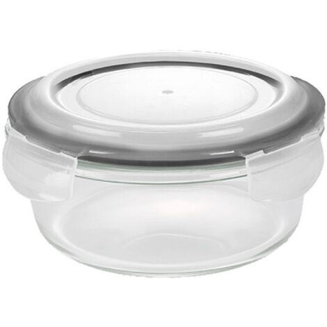 MICHELINO Aufbewahrungsglas Vorratsglas Glasbehälter mit Silikondeckel Rund 950 ml