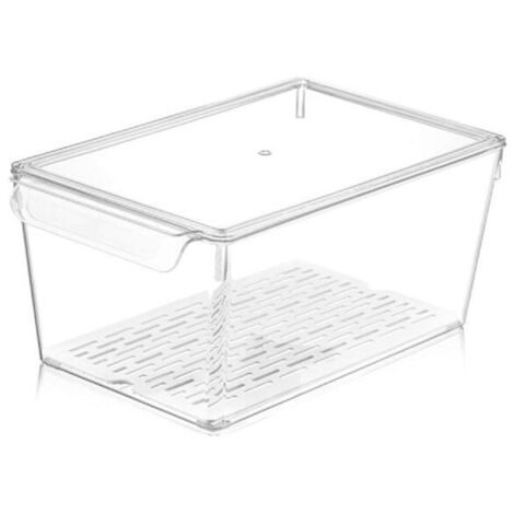 MICHELINO Kühlschrank Organizer mit Deckel und Sieb Breite 20cm, Höhe 14cm