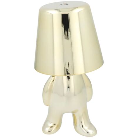 Tischlampe in Gold Nachttisch LED Beleuchtung stehender Mann 2700–6500 K (1/5)