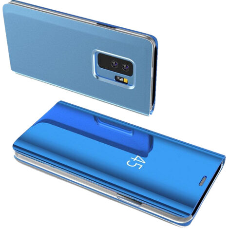 Smart View Spiegel Mirror Smart Cover Schale Etui kompatibel mit Samsung Galaxy A35 Schutzhülle Tasche Case Schutz Clear Blau