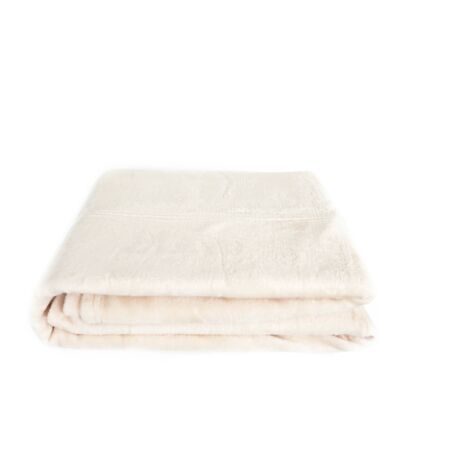 Kuschelige Decke 150x200 cm Fleecedecke Wohndecke aus Polyester Tagesdecke Beige (1/5)
