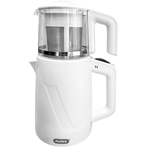 2 in 1 Elektrischer Wasser-/ Teekocher Samowar 1650W mit Sieb aus Edelstahl