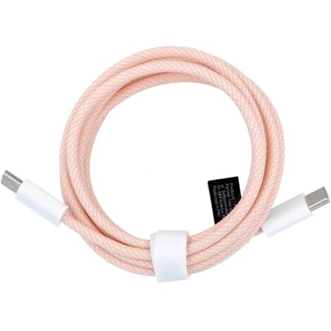 Universalkabel mit USB-C – USB-C-Stecker - Unterstützt PD 60W Schnellladung und Datenübertragung Rosa 1m (1/3)