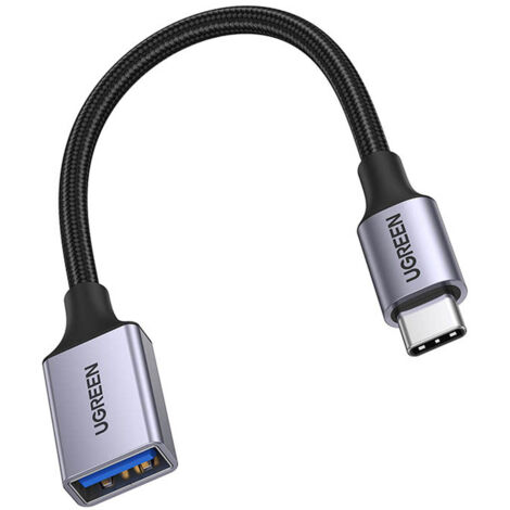 0,15m schwarz (US378) - OTG Adapterkabel USB-C (männlich) - USB-A (weiblich) 5Gb/s (1/5)
