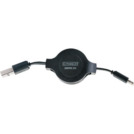 USB zu IOS Kabel 90 cm Schwarz, für effizientes Aufladen und Synchronisieren (1/4)