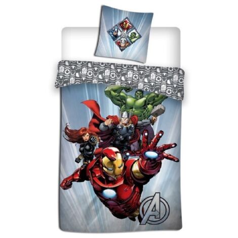 Avengers Bettwäsche-Set 140x200 cm Microfaser Bettbezug & Kissenbezug