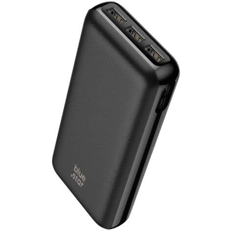 Powerbank 20000 mAh 2,1A in Schwarz, USB-C, Micro-USB & USB-A - Anschlüsse (1/5)