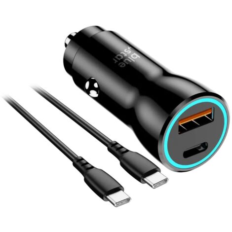 Autoladegerät 25W mit USB C Anschluss und 60W USB C- Kabel schnelles Laden (1/4)