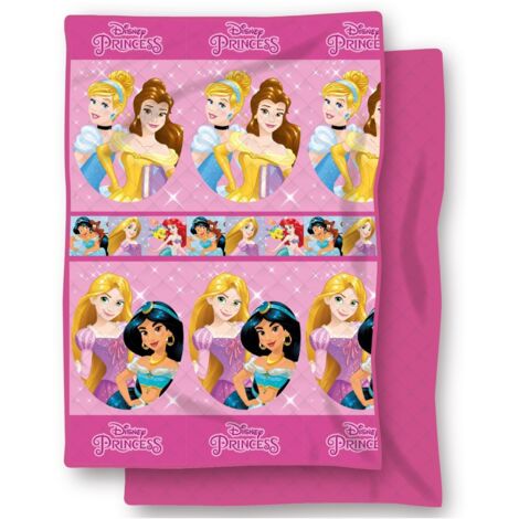Disney Princess Tagesdecke Steppdecke Decke 250x150 cm Perfekte Bettüberwurf für das Prinzessinnenzimmer