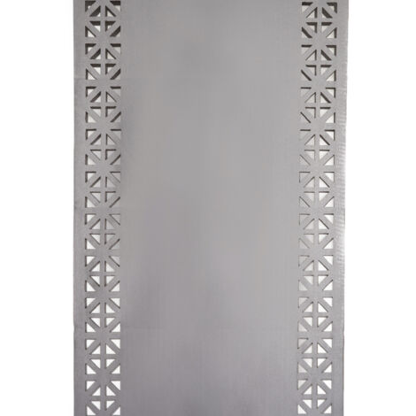 Tischläufer für Zuhause und Garten mit Laserschnittmuster, 140x40 cm aus Polyester Grau