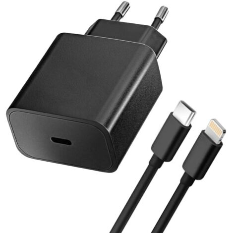 Ladegerät mit USB-C-Anschluss und iPhone-Kabel - 3A 20W mit PD- und QC 4.0 (1/4)
