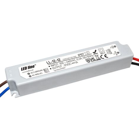 LED Trafo 12W 1A 12V Netzteil IP67 Wasserdicht Transformator für LED Leuchtmittel Beleuchtung