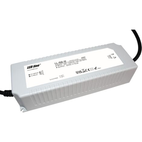 LED Trafo 150W 12,5A 12V Netzteil IP67 Wasserdicht Transformator für LED Leuchtmittel Beleuchtung