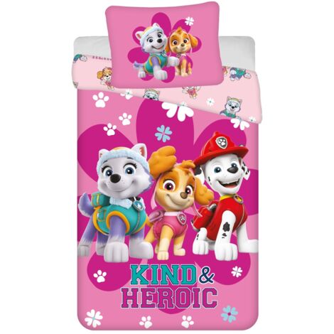 Paw Patrol Design Kuschelige Bettwäsche Baumwolle, 140x200 cm & 60 x 80 cm