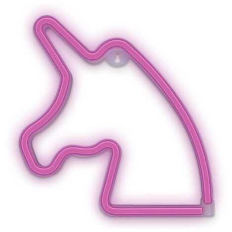 Neon LED Zeichen Licht Batterie / USB LED Licht Home Leuchtschild Nachtlicht Unicorn - Pink (1/4)