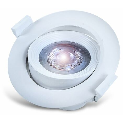 Strahler eingebauter Spot Trafo 230V inkl. LED Weiß 380lm LED Deckenleuchte Rund Neutralweiß Einbaustrahler Schwenkbar 5W Leuchtmittel