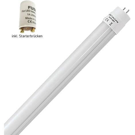 1x 60cm LED Röhre G13 T8 Leuchtstofföhre Tube / 9W Kaltweiß (6500K) 900  Lumen 270° Abstrahlwinkel/inkl. Starter milchweiße Abdeckung [Energieklasse  A+]