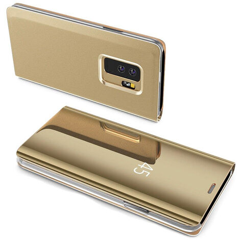 Smart View Spiegel Mirror Smart Cover Schale Etui kompatibel mit Samsung Galaxy A13 5G Schutzhülle Tasche Case Schutz Clear Gold (1/5)