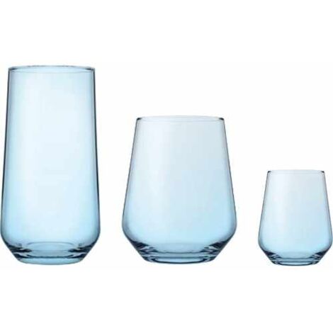 Pasabahce Allegra Universal Mehrzweck-Wassergläser 3er-Set Geeignet für Wein, Säfte, Soda, 470 ml (Highball) 420015 Türkis