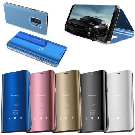 Smart View Spiegel Mirror Smart Cover Schale Etui kompatibel mit Realme 9 Pro Plus Schutzhülle Tasche Case Schutz Clear Schwarz (1/5)
