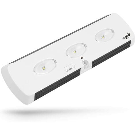 HEITECH LED Lichtleiste mit Bewegungsmelder innen - batteriebetriebene  Wandleuchte mit automatischer Lichtaktivierung - Batterie Nachtlicht  kabellos für Küche