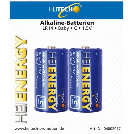 2-er Pack Alkaline-Batterien Baby C LR14 Batterie 1,5V