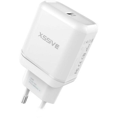 20W PD Netzladegerät Schnell-Ladegerät kompatibel mit Android & Apple weiß (1/4)