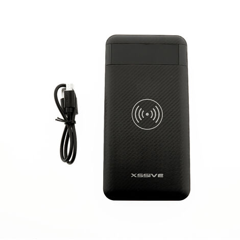 Powerbank kabellos Ladegerät 10000 mAh für Smartphone 3 Input 2 Output (1/2)
