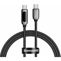 Baseus USB Typ C - USB Typ C Kabel 100 W (20 V / 5 A) 1 m Power Delivery mit Display Powermeter schwarz (CATSK-B01)