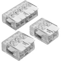 1er Verbindungsklemme 3-fach mit Hebel COMPACT Kabelverbinder mit Hebeln für alle Leiterarten weltweit, bestätigte Anwendungssicherheit