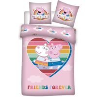 Peppa Pig Kinderbettwäsche Set – Kuscheliger Bettbezug 140x200 cm & Kissenbezug 63x63 cm