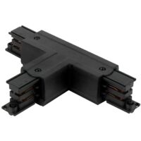 Verbinder T für 3-Phasen-Stromschiene LUMICANTO rechts Schwarz mit Einspeisemöglichkeit PRIME
