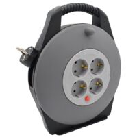 B-Tech Outdoor Kabeltrommel 10m – Robuste Kabelrolle mit Schuko-Stecker & Thermoschutz