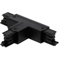 Verbinder T für 3-Phasen-Stromschiene LUMICANTO links Schwarz mit Einspeisemöglichkeit PRIME