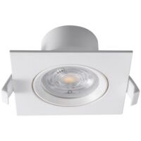 Braytron Einbauleuchte Schwenkbar Spot LED 7W 670 Lumen SQR Ø70mm IP20 Downlight 3000K-6500K Eckig Weiß